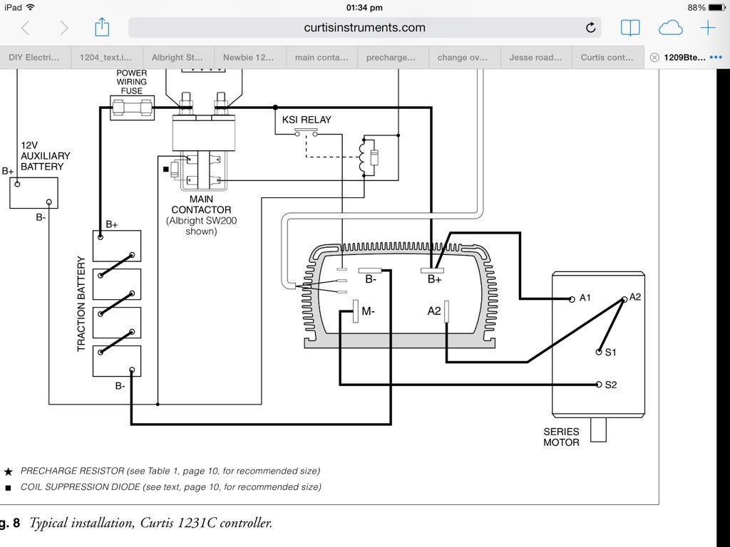 Curtis 1204 Controller Wiring Diagram from www.diyelectriccar.com